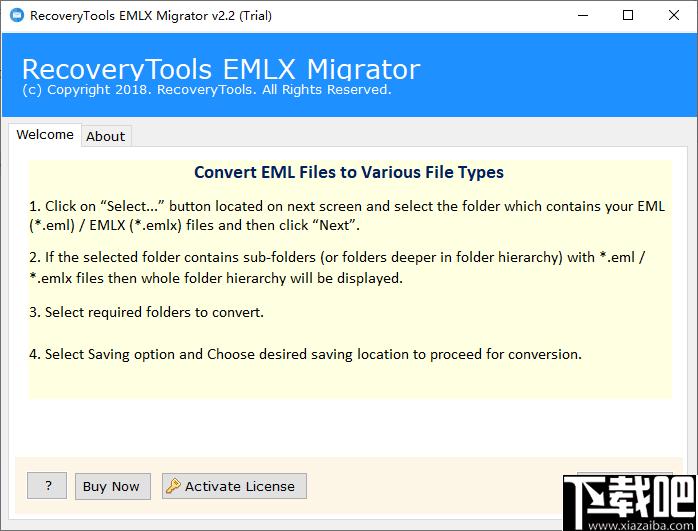 RecoveryTools EMLX Migrator下载,文档转换,格式转换